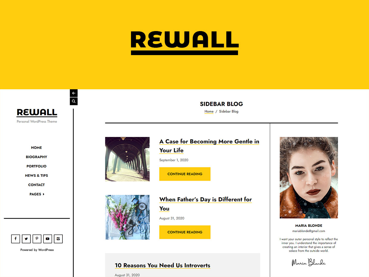 Rewall Preview Wordpress Theme - Rating, Reviews, Preview, Demo & Download