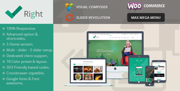 Right Multipurpose Preview Wordpress Theme - Rating, Reviews, Preview, Demo & Download
