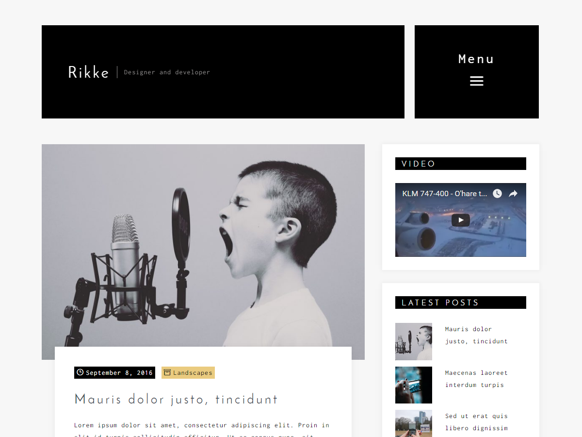 Rikke Preview Wordpress Theme - Rating, Reviews, Preview, Demo & Download