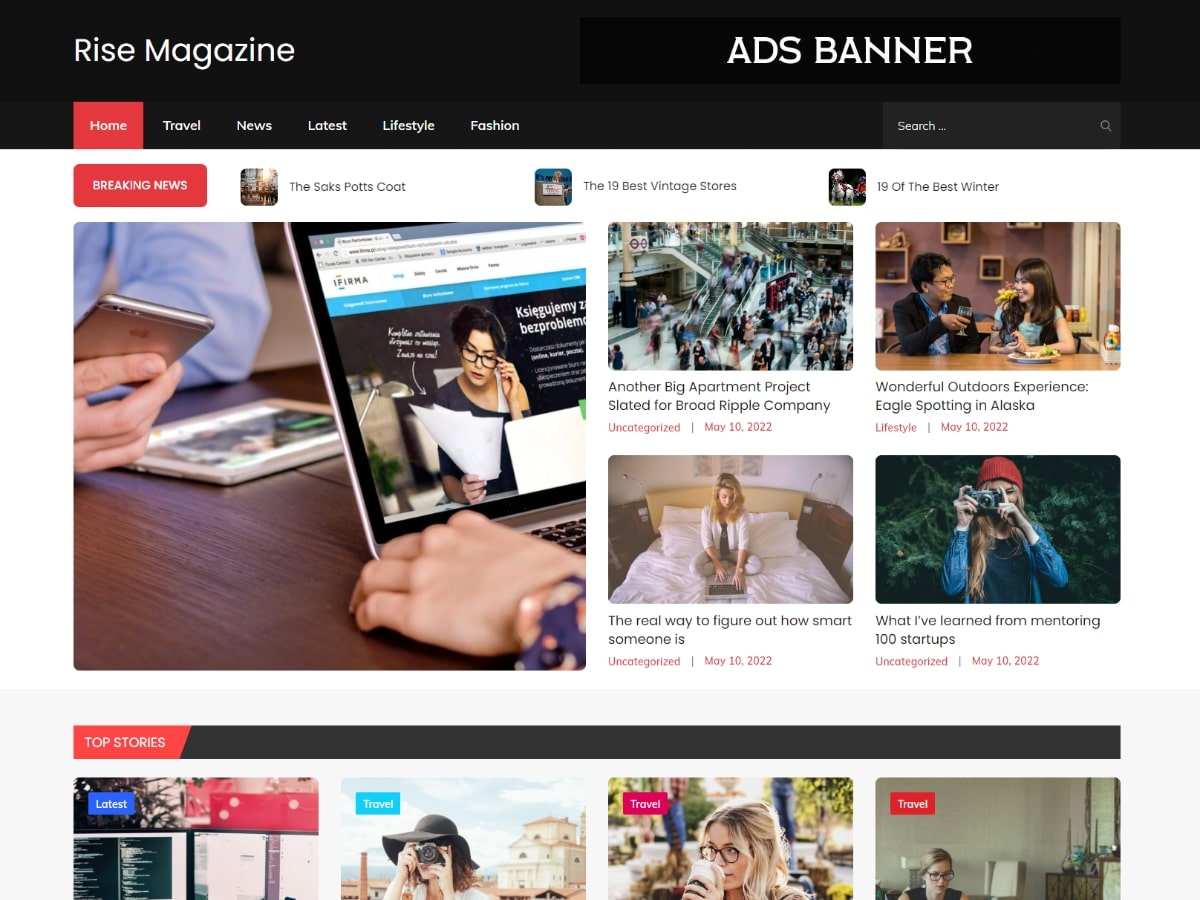 Rise Magazine Preview Wordpress Theme - Rating, Reviews, Preview, Demo & Download