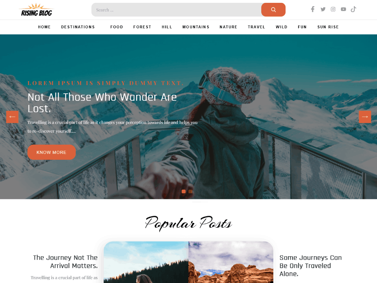 Rising Blog Preview Wordpress Theme - Rating, Reviews, Preview, Demo & Download