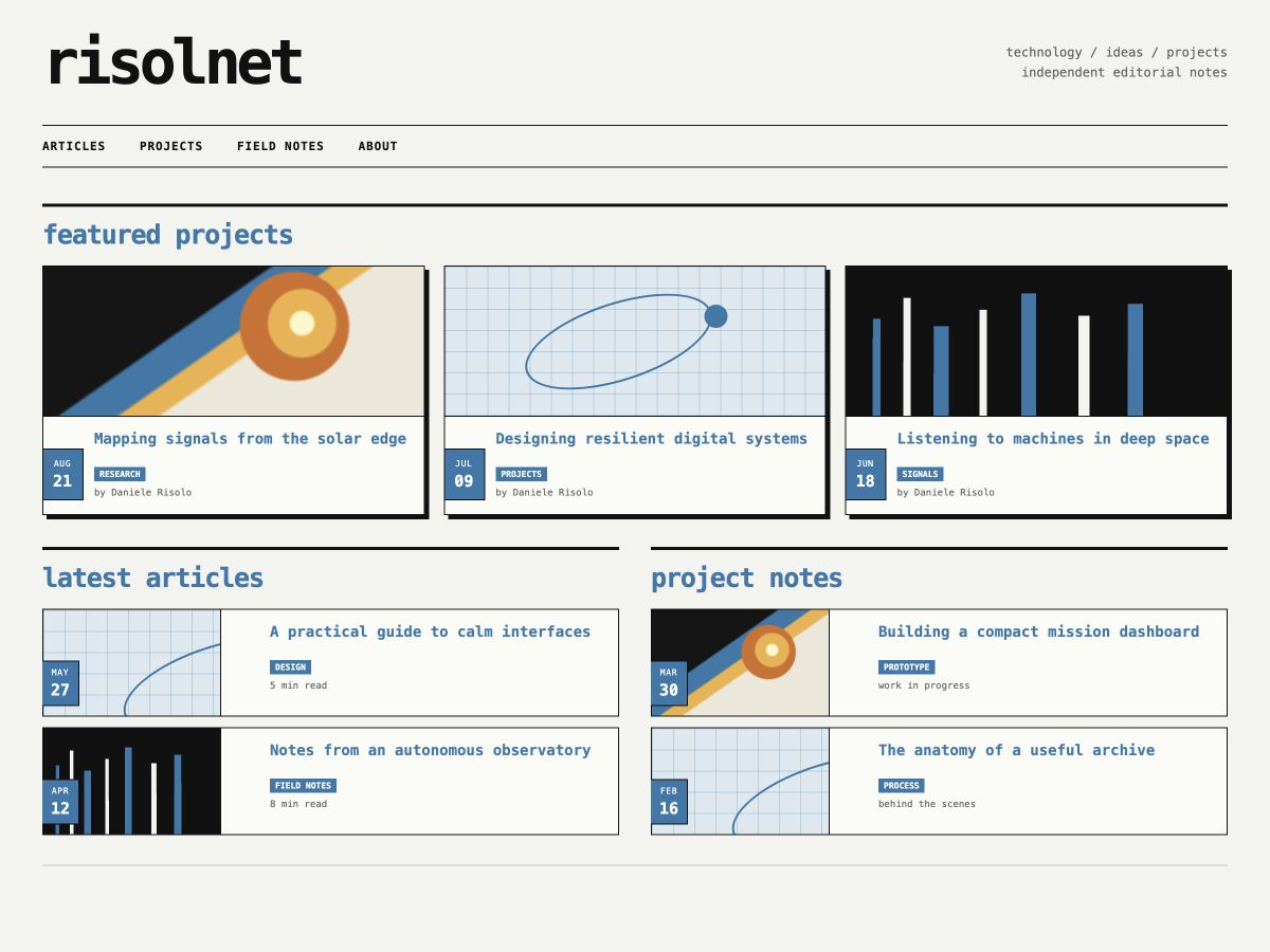 Risolnet Preview Wordpress Theme - Rating, Reviews, Preview, Demo & Download