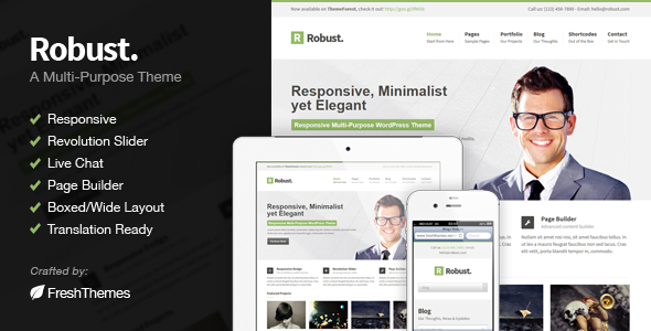 Robust Preview Wordpress Theme - Rating, Reviews, Preview, Demo & Download