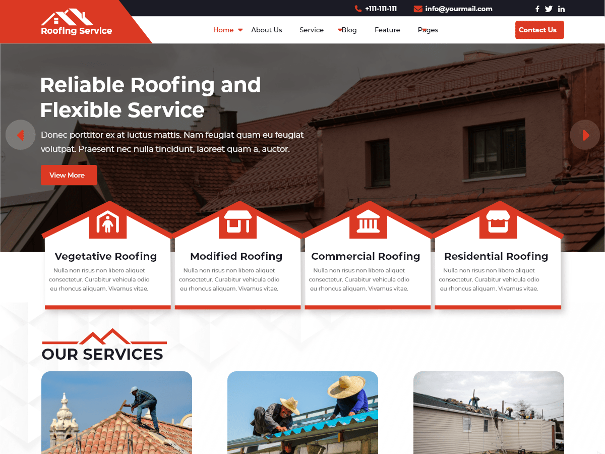 Roofing Solutions Preview Wordpress Theme - Rating, Reviews, Preview, Demo & Download