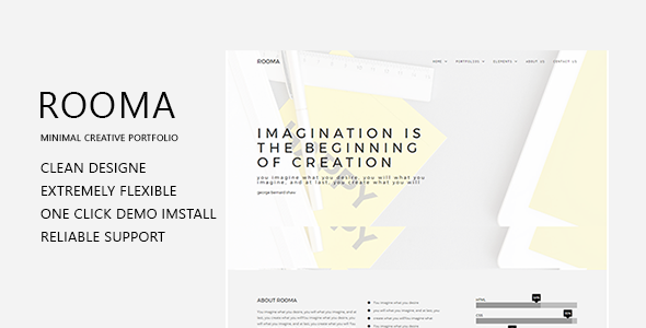 Rooma Minimal Preview Wordpress Theme - Rating, Reviews, Preview, Demo & Download