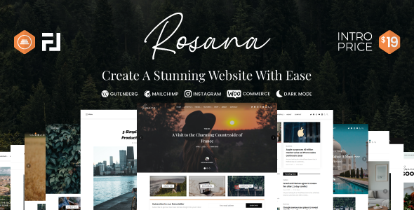 Rosana Preview Wordpress Theme - Rating, Reviews, Preview, Demo & Download