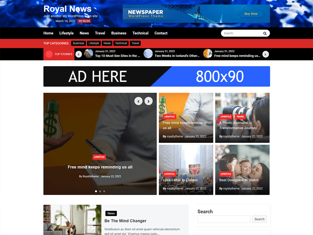 RoyalNews Preview Wordpress Theme - Rating, Reviews, Preview, Demo & Download