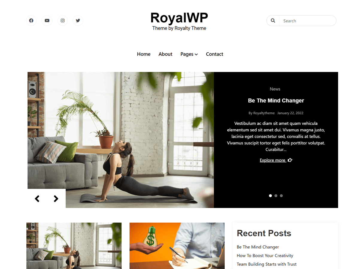 RoyalWP Preview Wordpress Theme - Rating, Reviews, Preview, Demo & Download