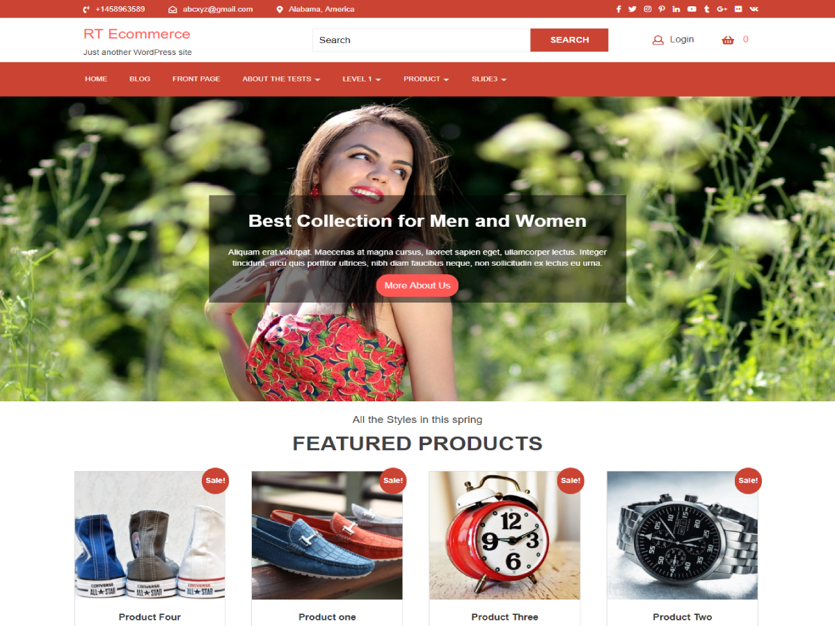 RT Ecommerce Preview Wordpress Theme - Rating, Reviews, Preview, Demo & Download