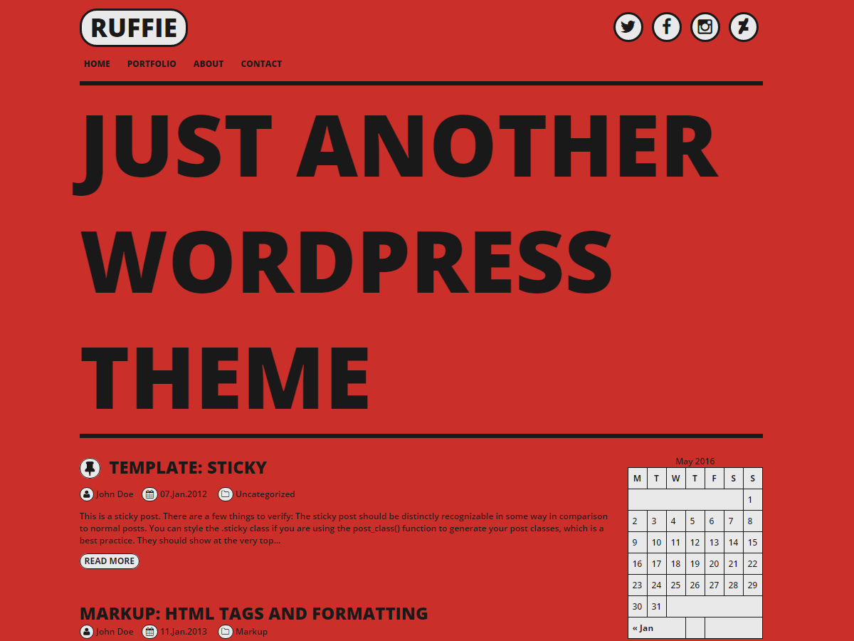 Ruffie Preview Wordpress Theme - Rating, Reviews, Preview, Demo & Download