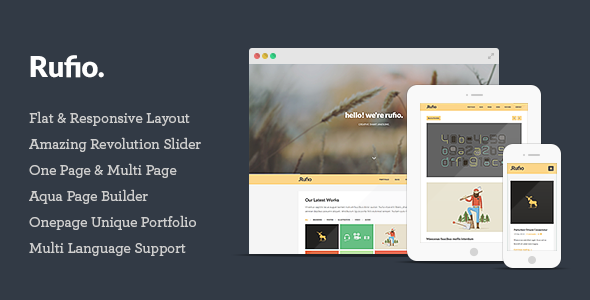 Rufio Preview Wordpress Theme - Rating, Reviews, Preview, Demo & Download