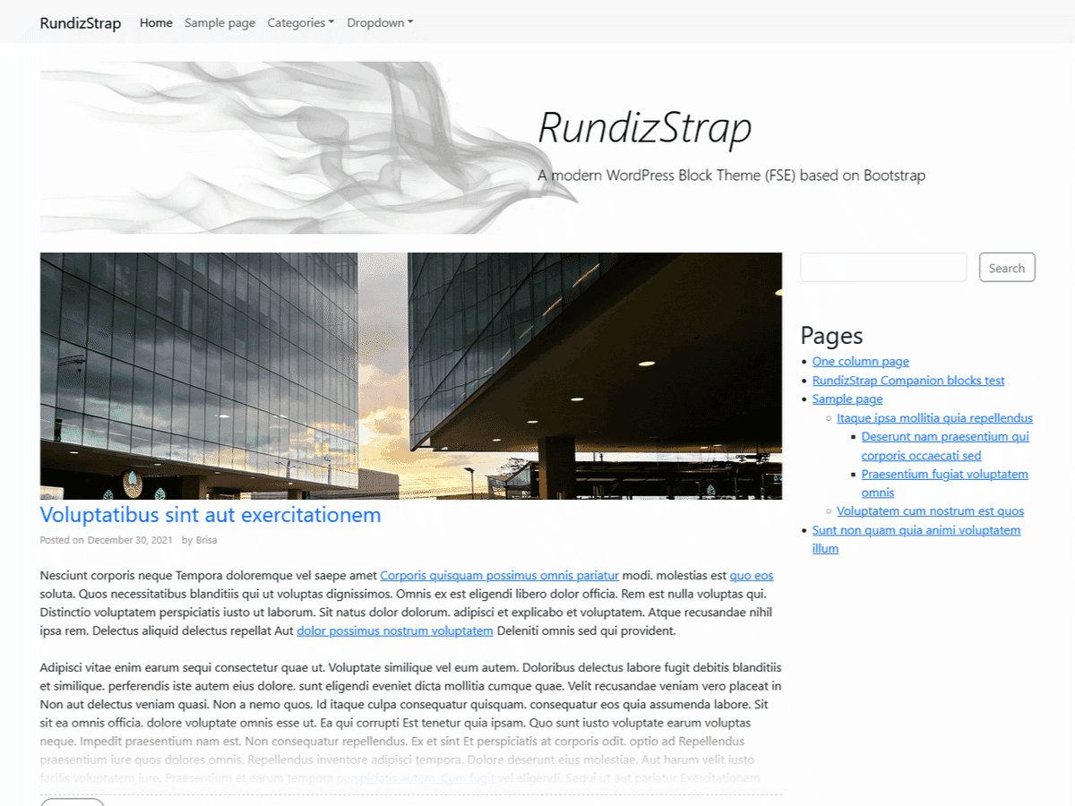 RundizStrap Preview Wordpress Theme - Rating, Reviews, Preview, Demo & Download
