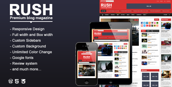 Rush Preview Wordpress Theme - Rating, Reviews, Preview, Demo & Download