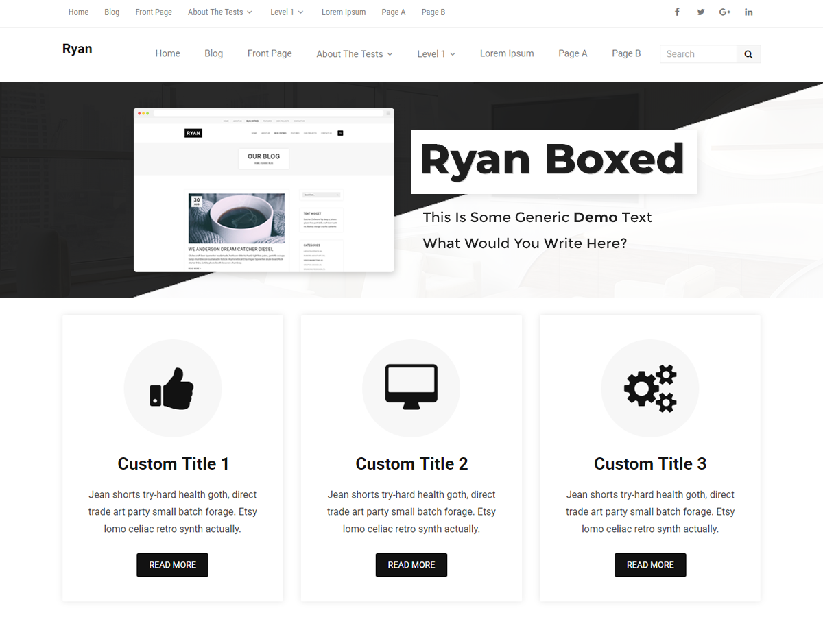 Ryan Boxed Preview Wordpress Theme - Rating, Reviews, Preview, Demo & Download