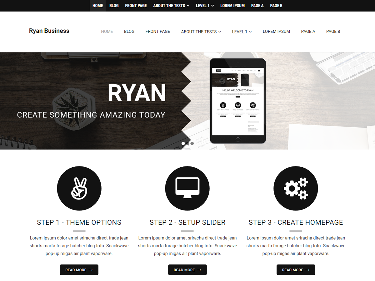 Ryan Business Preview Wordpress Theme - Rating, Reviews, Preview, Demo & Download
