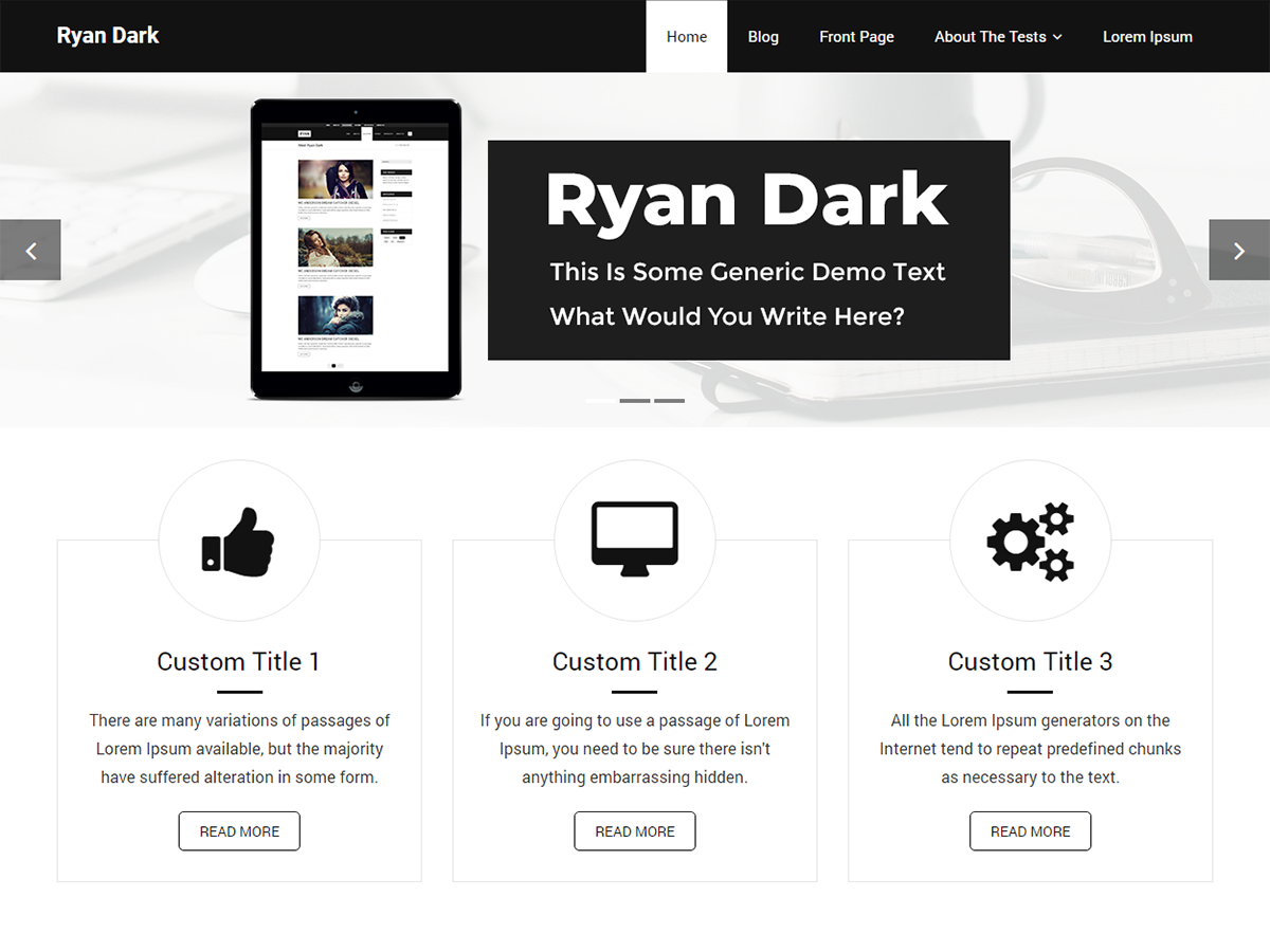 Ryan Dark Preview Wordpress Theme - Rating, Reviews, Preview, Demo & Download