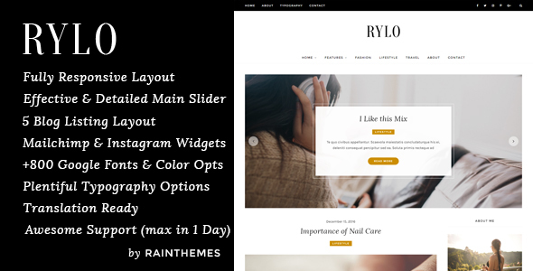 Rylo Preview Wordpress Theme - Rating, Reviews, Preview, Demo & Download