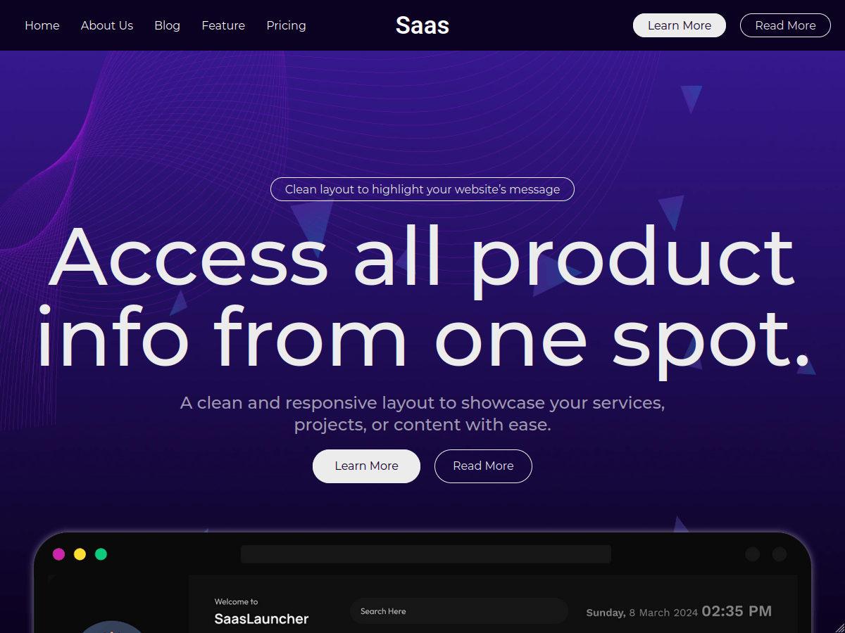 Saas Services Preview Wordpress Theme - Rating, Reviews, Preview, Demo & Download