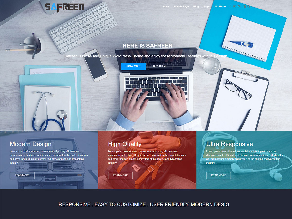 Safreen Preview Wordpress Theme - Rating, Reviews, Preview, Demo & Download