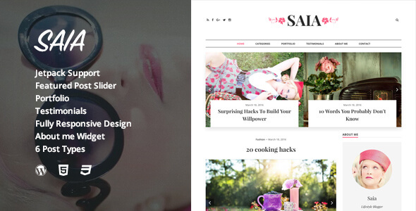 Saia Preview Wordpress Theme - Rating, Reviews, Preview, Demo & Download