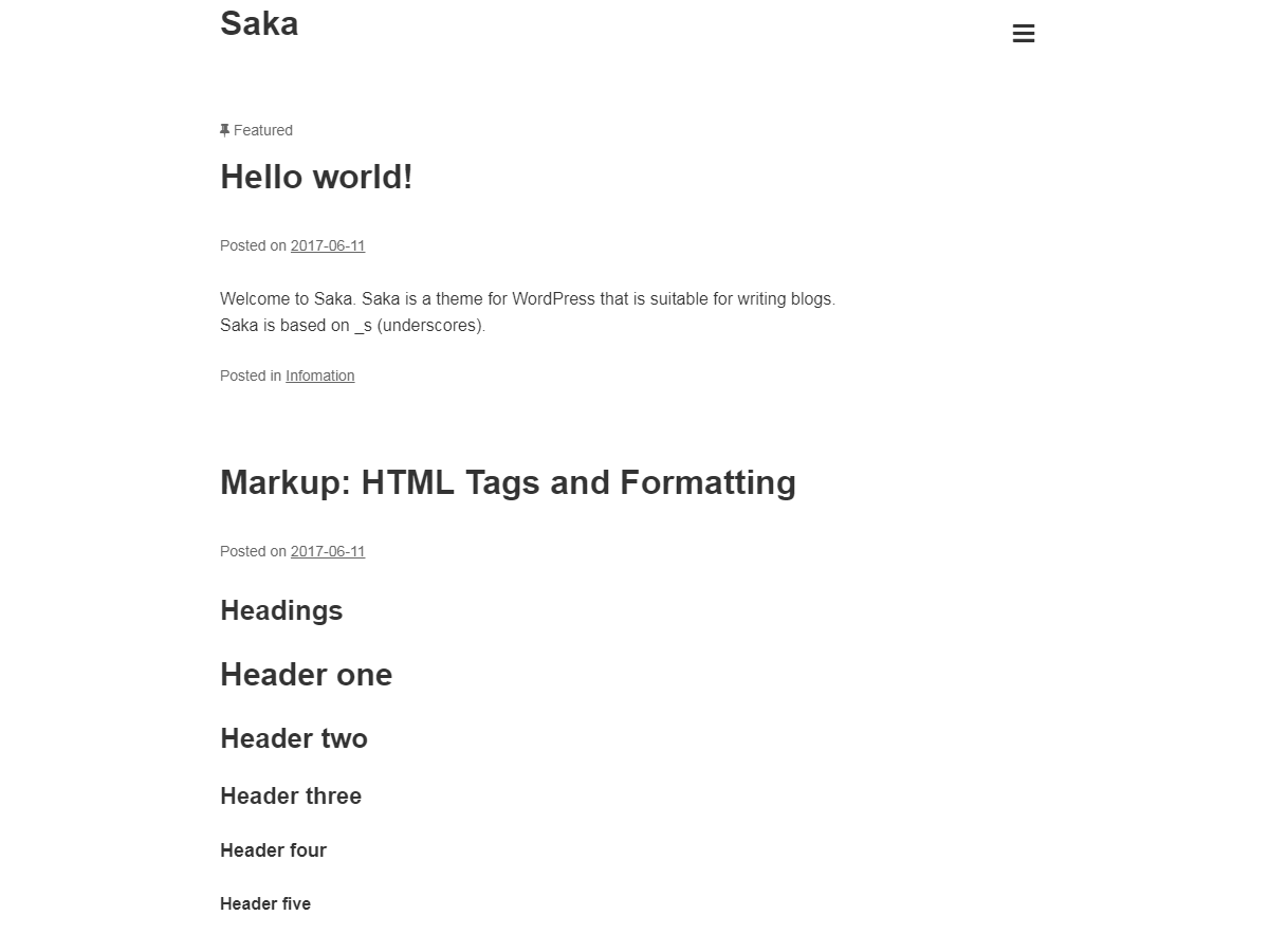 Saka Preview Wordpress Theme - Rating, Reviews, Preview, Demo & Download
