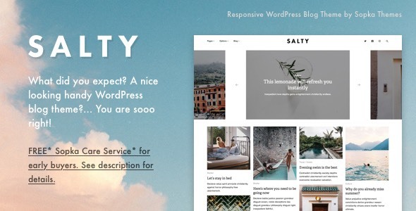 Salty Preview Wordpress Theme - Rating, Reviews, Preview, Demo & Download
