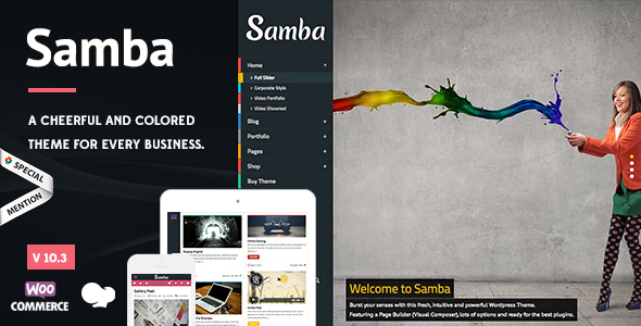 Samba Preview Wordpress Theme - Rating, Reviews, Preview, Demo & Download