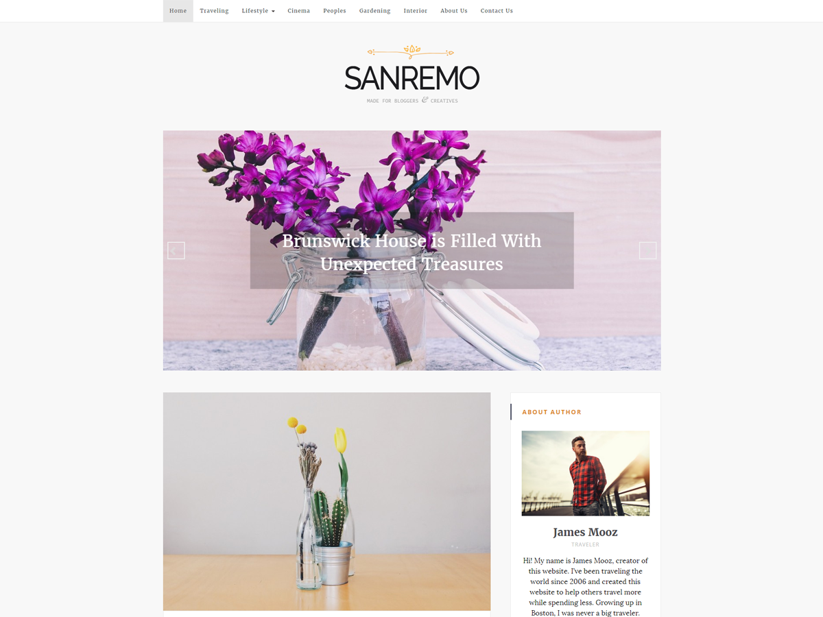 Sanremo Preview Wordpress Theme - Rating, Reviews, Preview, Demo & Download