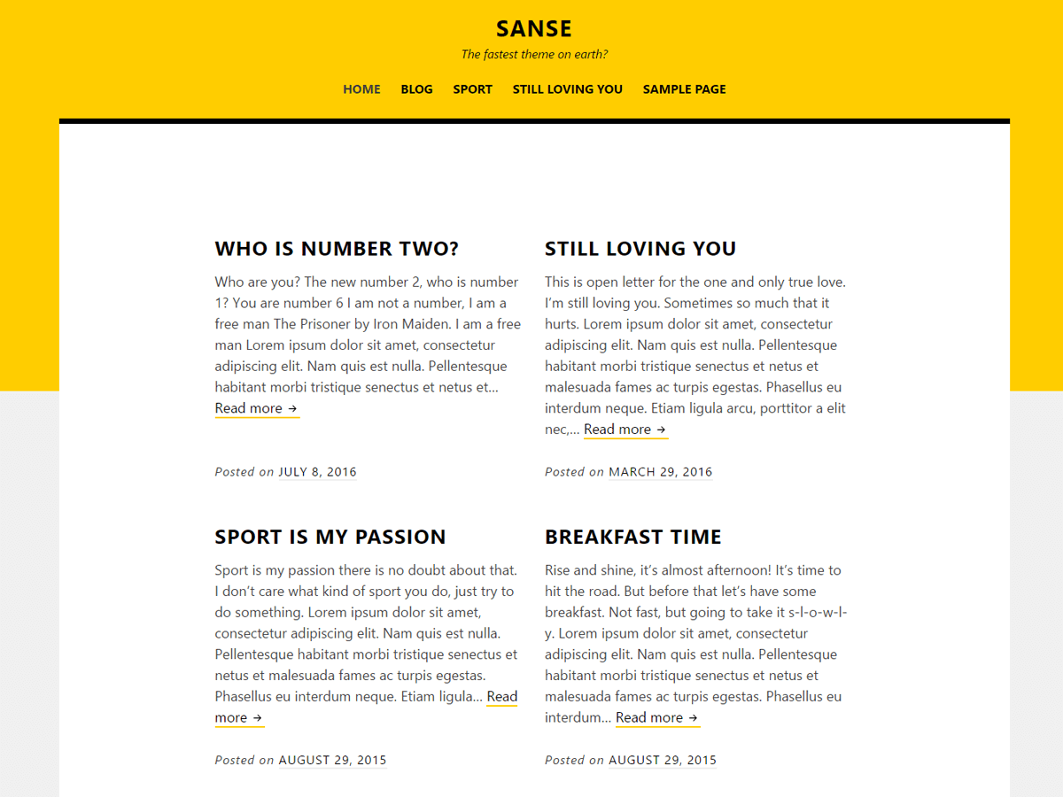 Sanse Preview Wordpress Theme - Rating, Reviews, Preview, Demo & Download