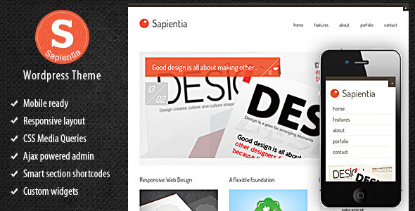 Sapientia Wordpress Preview Wordpress Theme - Rating, Reviews, Preview, Demo & Download