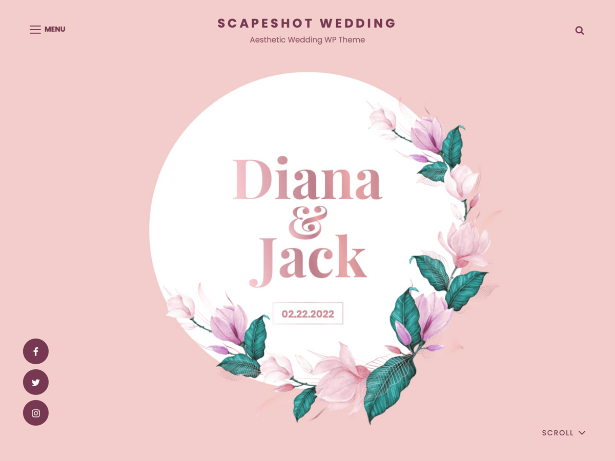 Scapeshot Wedding Preview Wordpress Theme - Rating, Reviews, Preview, Demo & Download