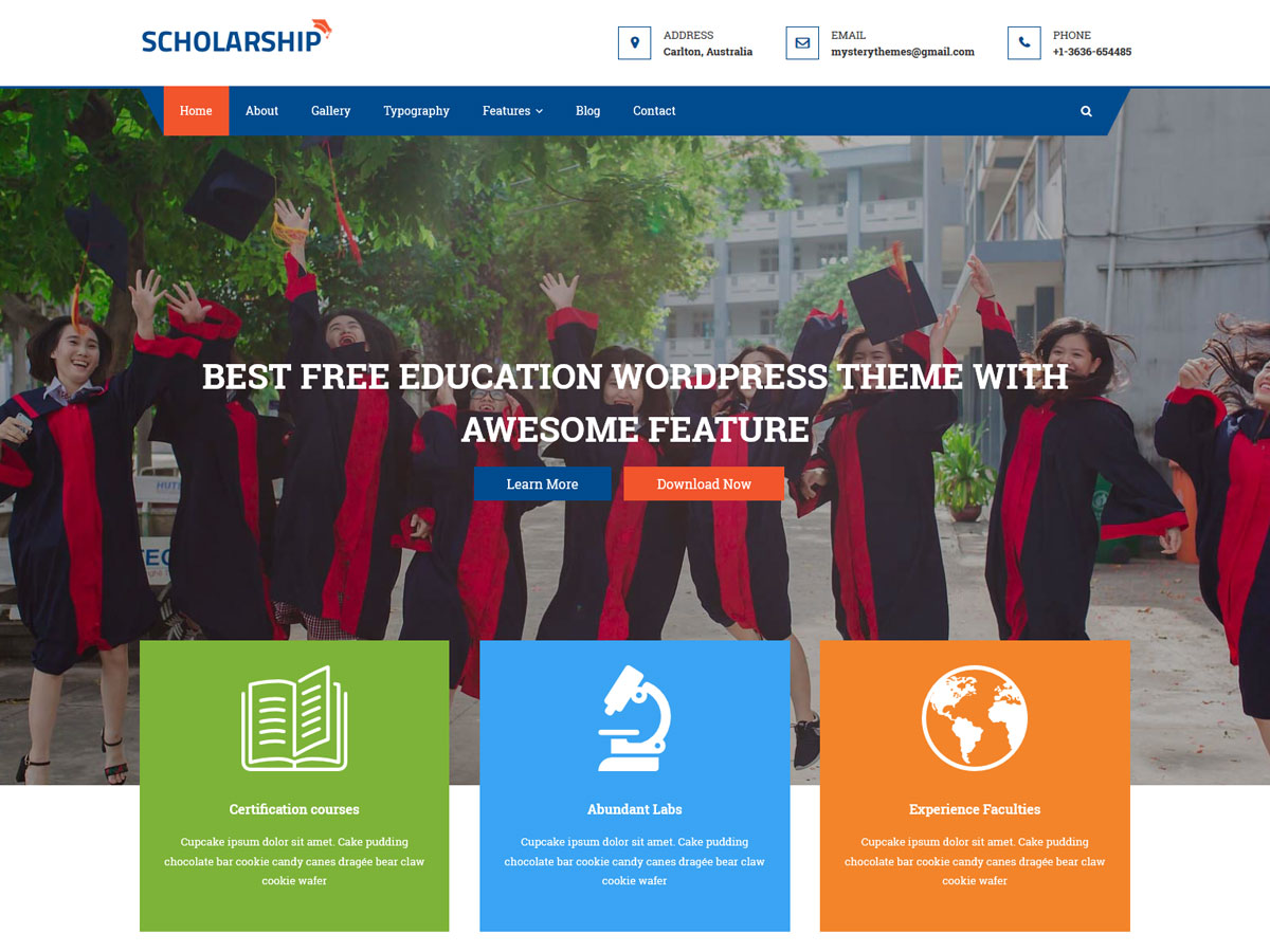Scholarship Preview Wordpress Theme - Rating, Reviews, Preview, Demo & Download