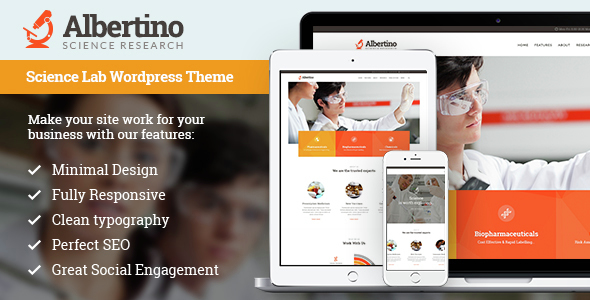 Scientific Preview Wordpress Theme - Rating, Reviews, Preview, Demo & Download