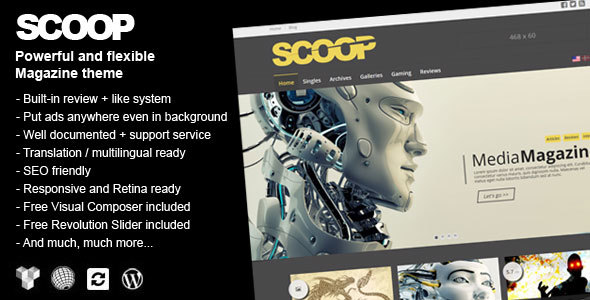 Scoop Preview Wordpress Theme - Rating, Reviews, Preview, Demo & Download