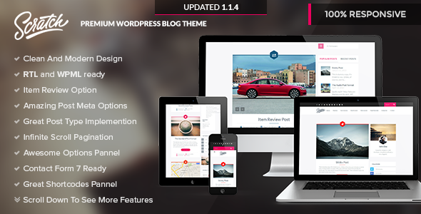 Scratch Preview Wordpress Theme - Rating, Reviews, Preview, Demo & Download