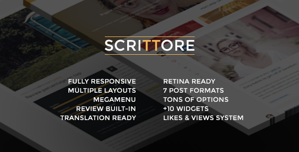 Scrittore Preview Wordpress Theme - Rating, Reviews, Preview, Demo & Download