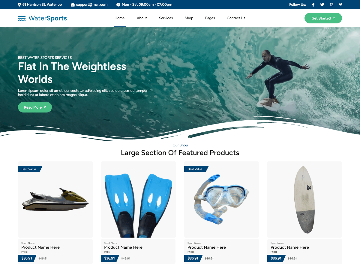 Scuba Diving Preview Wordpress Theme - Rating, Reviews, Preview, Demo & Download
