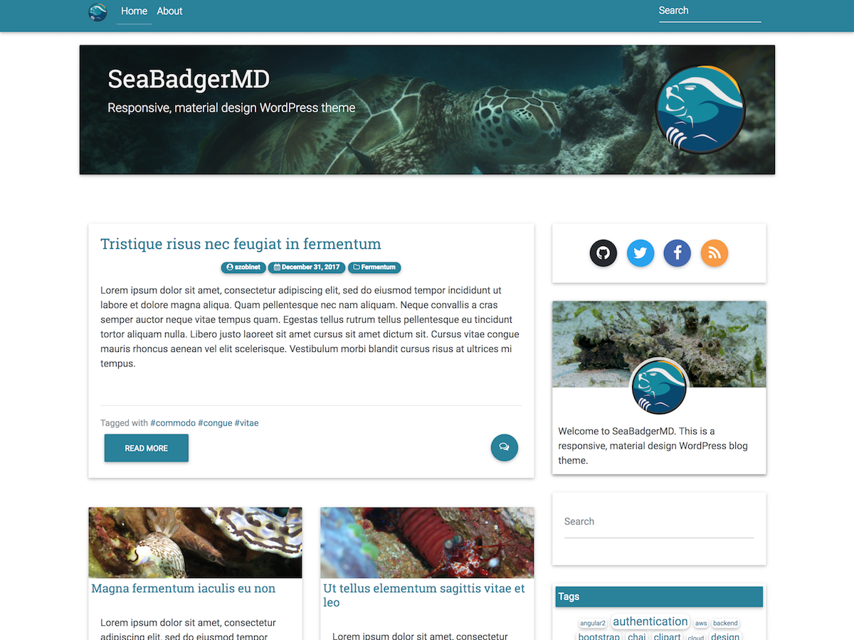 SeaBadgerMD Preview Wordpress Theme - Rating, Reviews, Preview, Demo & Download