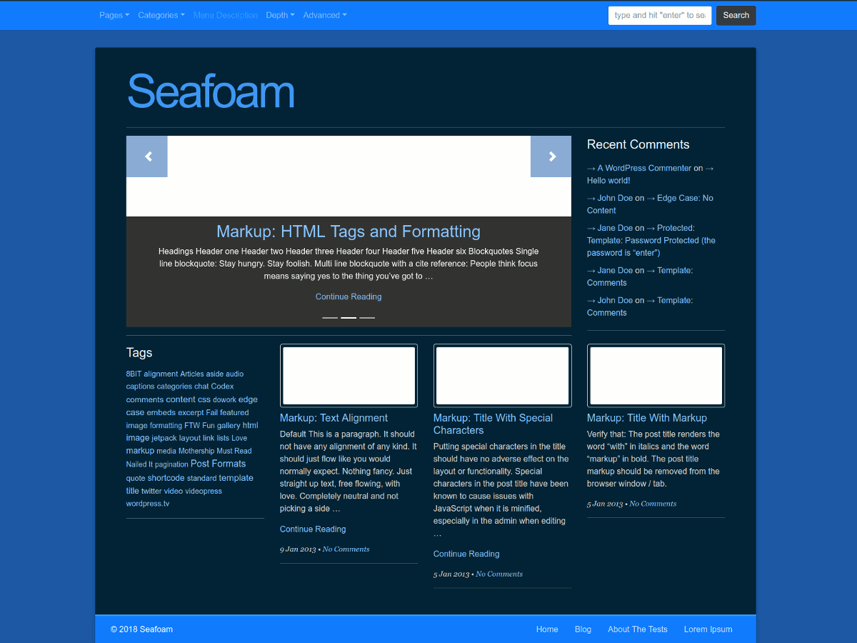 Seafoam Preview Wordpress Theme - Rating, Reviews, Preview, Demo & Download