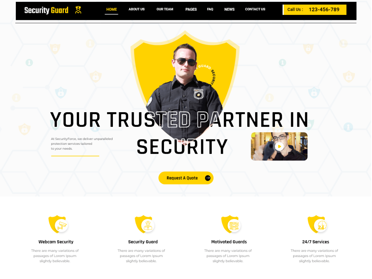 Security Guard Preview Wordpress Theme - Rating, Reviews, Preview, Demo & Download
