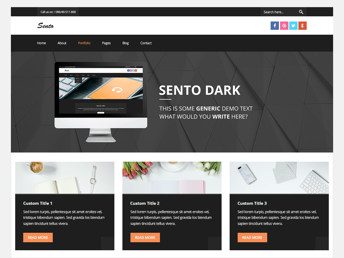 Sento Dark Preview Wordpress Theme - Rating, Reviews, Preview, Demo & Download