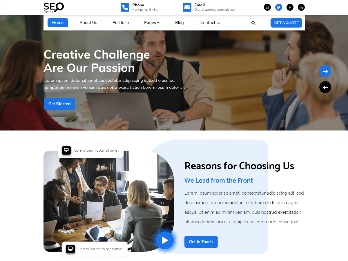 SEO Agency Preview Wordpress Theme - Rating, Reviews, Preview, Demo & Download