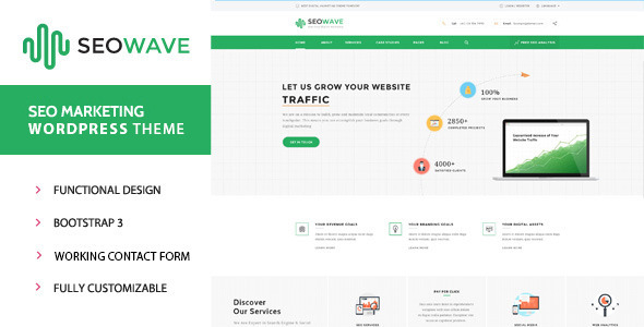 Seo Wave Preview Wordpress Theme - Rating, Reviews, Preview, Demo & Download