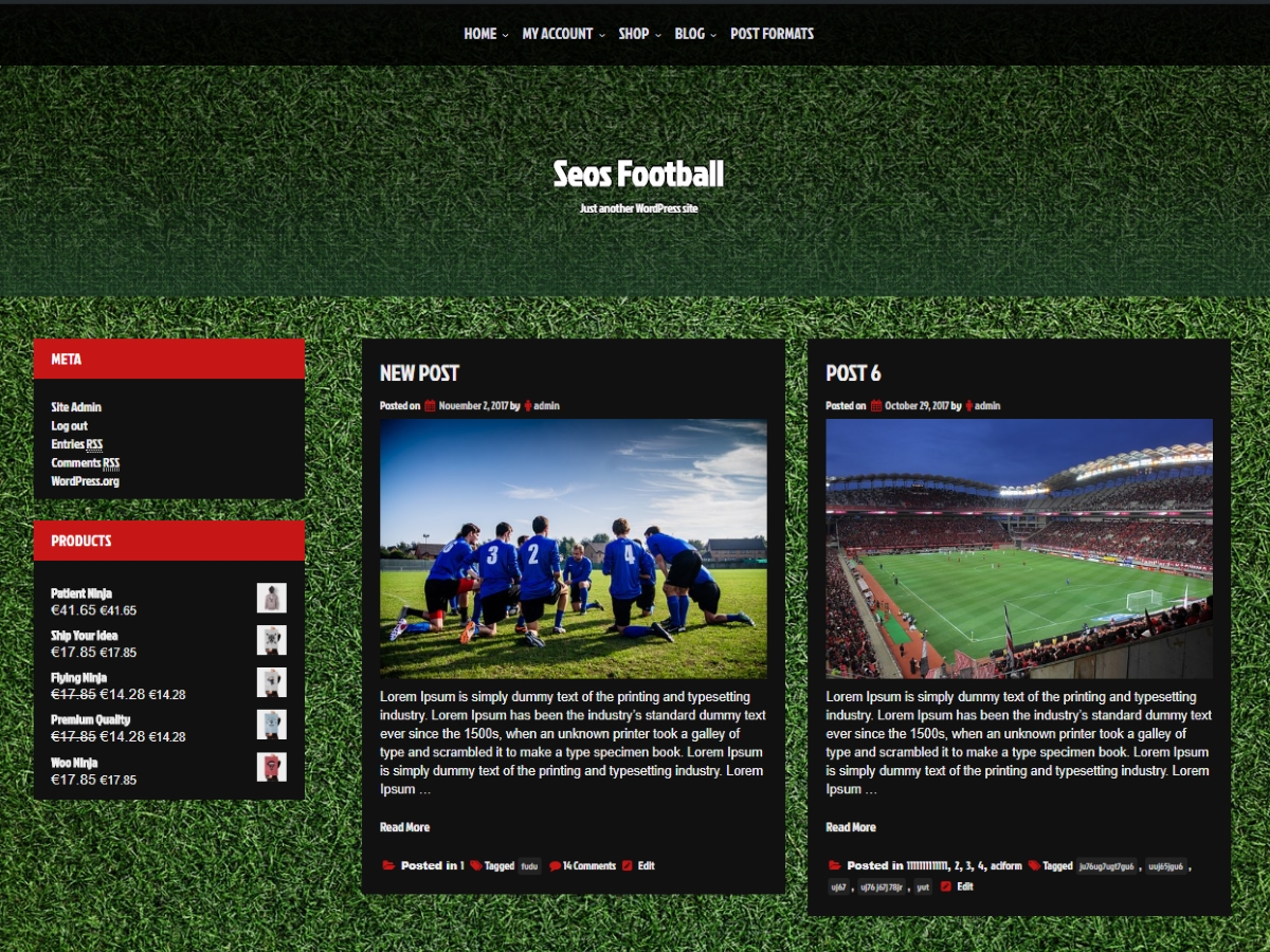 Seos Football Preview Wordpress Theme - Rating, Reviews, Preview, Demo & Download