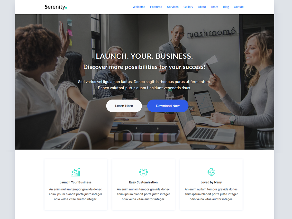 Serenity Lite Preview Wordpress Theme - Rating, Reviews, Preview, Demo & Download