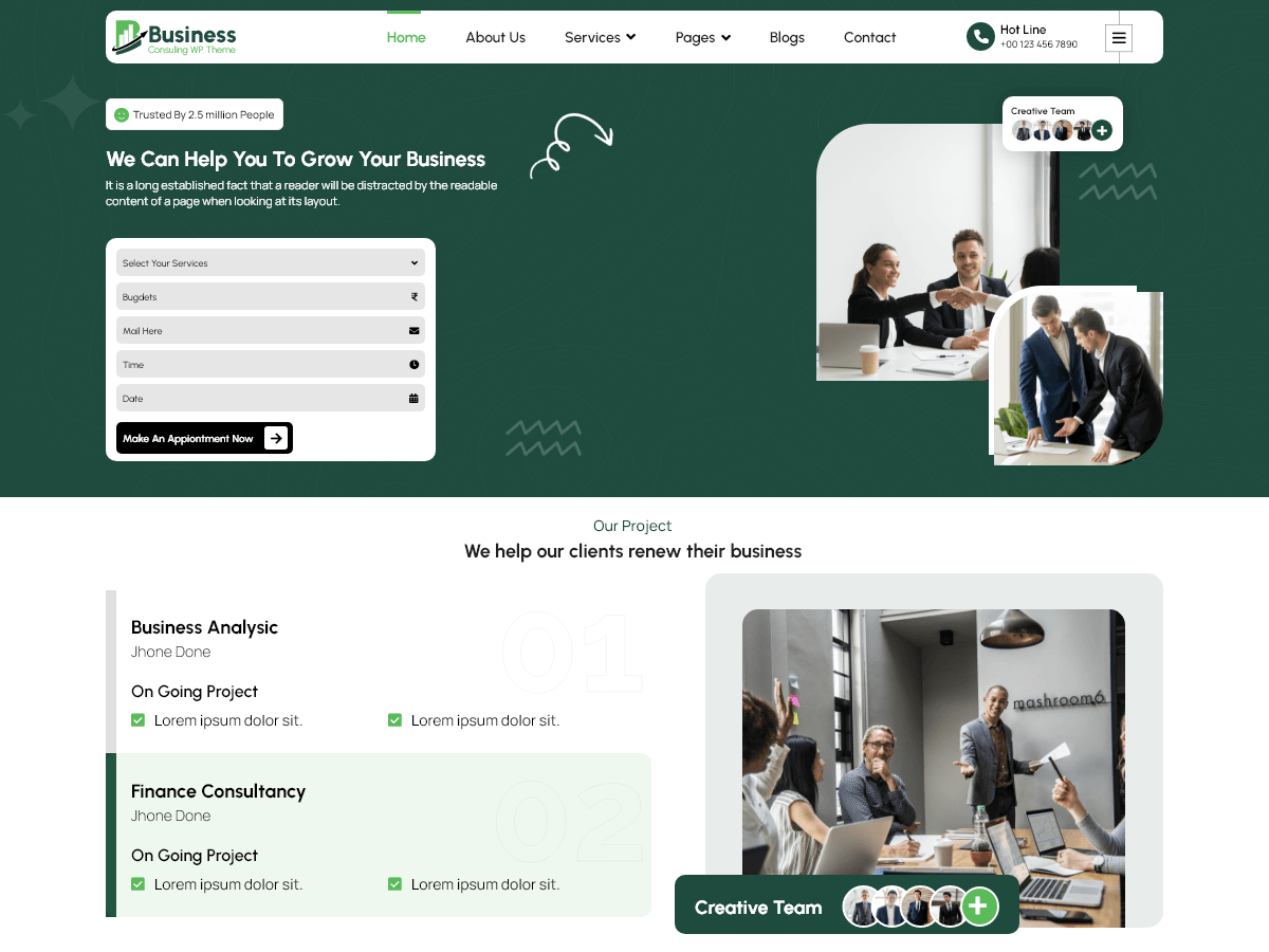 Service Business Preview Wordpress Theme - Rating, Reviews, Preview, Demo & Download
