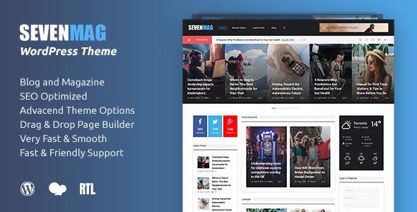 Sevenmag Magazine Preview Wordpress Theme - Rating, Reviews, Preview, Demo & Download