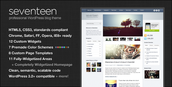 Seventeen WordPress Preview Wordpress Theme - Rating, Reviews, Preview, Demo & Download