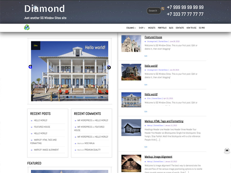 SG Diamond Preview Wordpress Theme - Rating, Reviews, Preview, Demo & Download