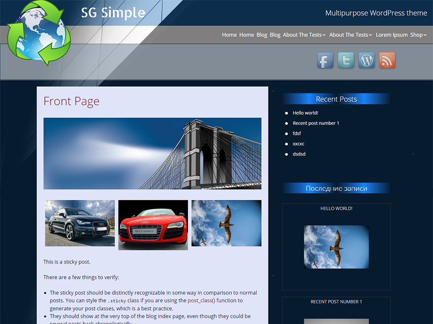 SG Simple Preview Wordpress Theme - Rating, Reviews, Preview, Demo & Download